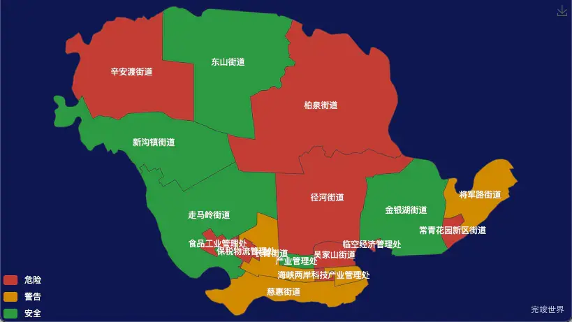 1 echarts 武汉市东西湖区geoJson地图定义颜色